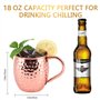 Moscow Mule Mugs 550 ml avec BONUS : 4 Pailles en Cuiv