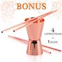 SIKITUT Set of 4 Moscow Mule Tasse Cuivre, Verres à Cocktail Artisanales, Moscow Mule Mugs 550 ml avec BONUS : 4 Pailles en Cuiv