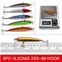 CHAWHO Leurre Peche Carnassier 56 pcs Pêche Kit Leurres - Artificielles Appat Leurres de Pêche Kit, Leurre Dur Truite Mixte Spin