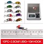 CHAWHO Leurre Peche Carnassier 56 pcs Pêche Kit Leurres - Artificielles Appat Leurres de Pêche Kit, Leurre Dur Truite Mixte Spin