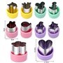 21Pcs Emporte-pièce Légumes, Mini Emporte-pièce Fruits en Acier Inoxydable, Moule en Forme d'animaux pour Gâteaux Biscuits Sushi