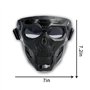 Masque de Moto avec Masque Amovible et Filtre de Bouche pour Casque Vintage Motif tête de Mort