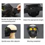 Masque de Moto avec Masque Amovible et Filtre de Bouche pour Casque Vintage Motif tête de Mort