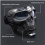 Masque de Moto avec Masque Amovible et Filtre de Bouche pour Casque Vintage Motif tête de Mort