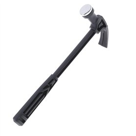 IKAAR Petit marteau arrache-clou avec manche en plastique Noir 18