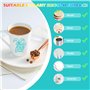 VMUTGA 15 Pièces Vinyle Adhésif Permanent pour Cricut Joy, 14 x 30,5cm Smart Vinyle Adhesif Film de Traceur en Vinyle avec 3 Feu
