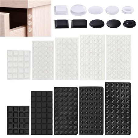 QINERSAW 404 PCS Amortisseur Porte Placard Caoutchouc Tampon Porte Transparent en Caoutchouc Transparente Pieds Adhésifs Patin S
