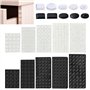 QINERSAW 404 PCS Amortisseur Porte Placard Caoutchouc Tampon Porte Transparent en Caoutchouc Transparente Pieds Adhésifs Patin S