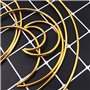 WANGCL Lot de 8 anneaux en métal macramé en forme de demi-lune pour loisirs créatifs (4 tailles)