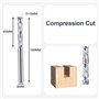 SpeTool Up&Down Fraise Defonceuse 8mm Diamètre de la tige Fraise CNC Fraise a Rainurer HRC55 Fraise Spirale 45mm Longueur de cou