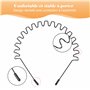 6 Serre Tete Homme Femme, Bandeaux Ondulés Élastique Antidérapant, Serre Tete en Métal, Sport Bandeau Cheveux Unisexe Noir