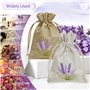 12 Sachets en Toile de Jute Motif,10 x 14cm Pochettes Sachets Lin,Petit Pochette Bijoux avec Cordon pour Mariage Baptême Fête No