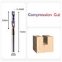 SpeTool Fraise à rainurer hélicoïdale 6 mm Tige Compression 32 mm Longueur de coupe Fraise en spirale Fraise à rainurer CNC Frai