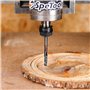 SpeTool Fraise à rainurer hélicoïdale 6 mm Tige Compression 32 mm Longueur de coupe Fraise en spirale Fraise à rainurer CNC Frai