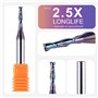 SpeTool Fraise à rainurer en spirale 8 mm Tige Upcut 4 mm Diamètre de coupe 20 mm Fraise CNC pour défonceuse Fraise en spirale a
