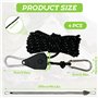 4M/Ø4mm Cordes de Tente avec Poulie