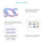 ZERHOK 12Pcs Bracelet Sirène Fluorescent en Silicone Bracelet Mermaid avec 10Pcs Tatouage Sirène Enfant Kit Décoration Accessoir