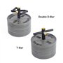 RISINGFIT Poignée de kettlebell réglable, poignée robuste pour plaques, goupille de chargement avec double barre en D et barre e