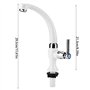 Robinet de Cuisine, Robinet Simple Eau Froide Robinet d'évier de Cuisine à Levier Unique Mitigeur Cuisine Robinetterie en ABS Ra
