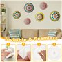 30Pcs Fixation Murale Sans Percer, Attache Cadre Sans Percer, Accroche Tableau Adhesif Invisibles, Crochet Adhesif Mural sans Pe