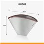 Aieve Filtre à café réutilisable - Taille 4 - En acier inoxydable - Compatible avec les machines à café filtre Philips (HD7546/2