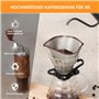 Aieve Filtre à café réutilisable - Taille 4 - En acier inoxydable - Compatible avec les machines à café filtre Philips (HD7546/2