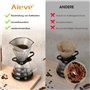 Aieve Filtre à café réutilisable - Taille 4 - En acier inoxydable - Compatible avec les machines à café filtre Philips (HD7546/2