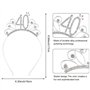 KroY PecoeD Décoration Anniversaire 40 Ans Femme Strass Couronne Echarpe Happy 40th Birthday Diadème Kit Anniversaire Costume Ac