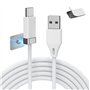 Magtame Staycable Câble USB vers USBC avec support magnétique