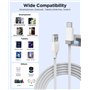 Magtame Staycable Câble USB vers USBC avec support magnétique, 5 FT/1,5 m USB-A vers type C, charge rapide et gestion des câbles