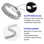2 Pièces Bracelets Cubains en Acier Inoxydable pour Homme 19/21cm et 1 Chaîne Cubaine Collier Homme 50 cm Kit, Bracelet Gourmett