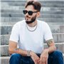 2 Pièces Bracelets Cubains en Acier Inoxydable pour Homme 19/21cm et 1 Chaîne Cubaine Collier Homme 50 cm Kit, Bracelet Gourmett