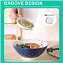 Râpe à Gingembre Céramique avec Mini Pinceau, Assiette à Râpe en Porcelaine Blanc, Râpe à Ail Plaque, Râpe à Légumes, Râpe en Cé