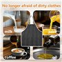 2 Pièces Tabliers de Cuisine, Tablier Réglable avec Poches Tablier Cuisine Homme Femme, Rayés noires et blanches Travail Tablier
