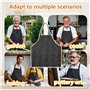 2 Pièces Tabliers de Cuisine, Tablier Réglable avec Poches Tablier Cuisine Homme Femme, Rayés noires et blanches Travail Tablier