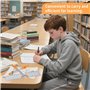 Xgvzs Lot de 10 compas de dessin avec rapporteur mathématique avec règles pour étudiants, fournitures de classe et école