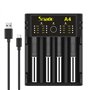 Snado 18650 Chargeur de Batterie pour Piles NI-MH NI-CD AA AAA C Li-ION 18650 18500 18350 17650 17670 17500 16340 26650 25500 22