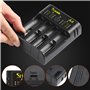 Snado 18650 Chargeur de Batterie pour Piles NI-MH NI-CD AA AAA C Li-ION 18650 18500 18350 17650 17670 17500 16340 26650 25500 22
