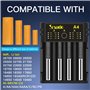 Snado 18650 Chargeur de Batterie pour Piles NI-MH NI-CD AA AAA C Li-ION 18650 18500 18350 17650 17670 17500 16340 26650 25500 22