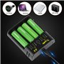 Snado 18650 Chargeur de Batterie pour Piles NI-MH NI-CD AA AAA C Li-ION 18650 18500 18350 17650 17670 17500 16340 26650 25500 22