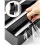 QWORK® 3 en1 Distributeur avec Coupe pour Papier Film Alimentaire, Papier Aluminium Alimentaire et Papier Sulfurisé, Organisateu