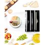 QWORK® 3 en1 Distributeur avec Coupe pour Papier Film Alimentaire, Papier Aluminium Alimentaire et Papier Sulfurisé, Organisateu