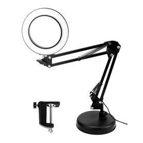 QWORK® Lampe loupe avec Pince et Base