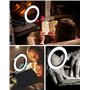 QWORK® Lampe loupe avec Pince et Base, Lampes loupe 10X, 3 Modes de Couleur et 10 luminositéà intensité Variable, Lampe à Bras p