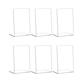 QWORK Lot de 6 Serre-Livres en Acrylique Transparent