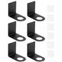 QWORK® Lot de 6 Porte Distributeur de Savon – Organiseur Mural en Acier Inoxydable 304 pour shampoing