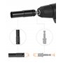 QWORK® 11 Pièces Douilles à Chocs 1/2 Pouce avec Adaptateur Douille, Coffret Douille Hex Longue 10/12/13/14/15/16/17/19/22/24 mm