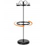 QWORK® 6 Niveaux porte de boucles d'oreilles, Support bijoux rotatif en métal, Distance entre les niveaux réglable, Capacité de 