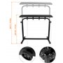 QWORK® Grand Accoudoir de Tatouage Professionnel, Taille du Tampon Éponge 73x40x5 cm, Hauteur Réglable 67-100 cm, Matériel de St