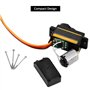 QWORK® ES08MA Micro servomoteur, servo analogique numérique à Couple élevéà engrenage métallique 4.8 V-6 V, pour Applications ro